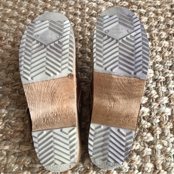 New: MIA Alma Leather and Wood Clog. Made in Sweden. Size 37 - Picture 10 of 16